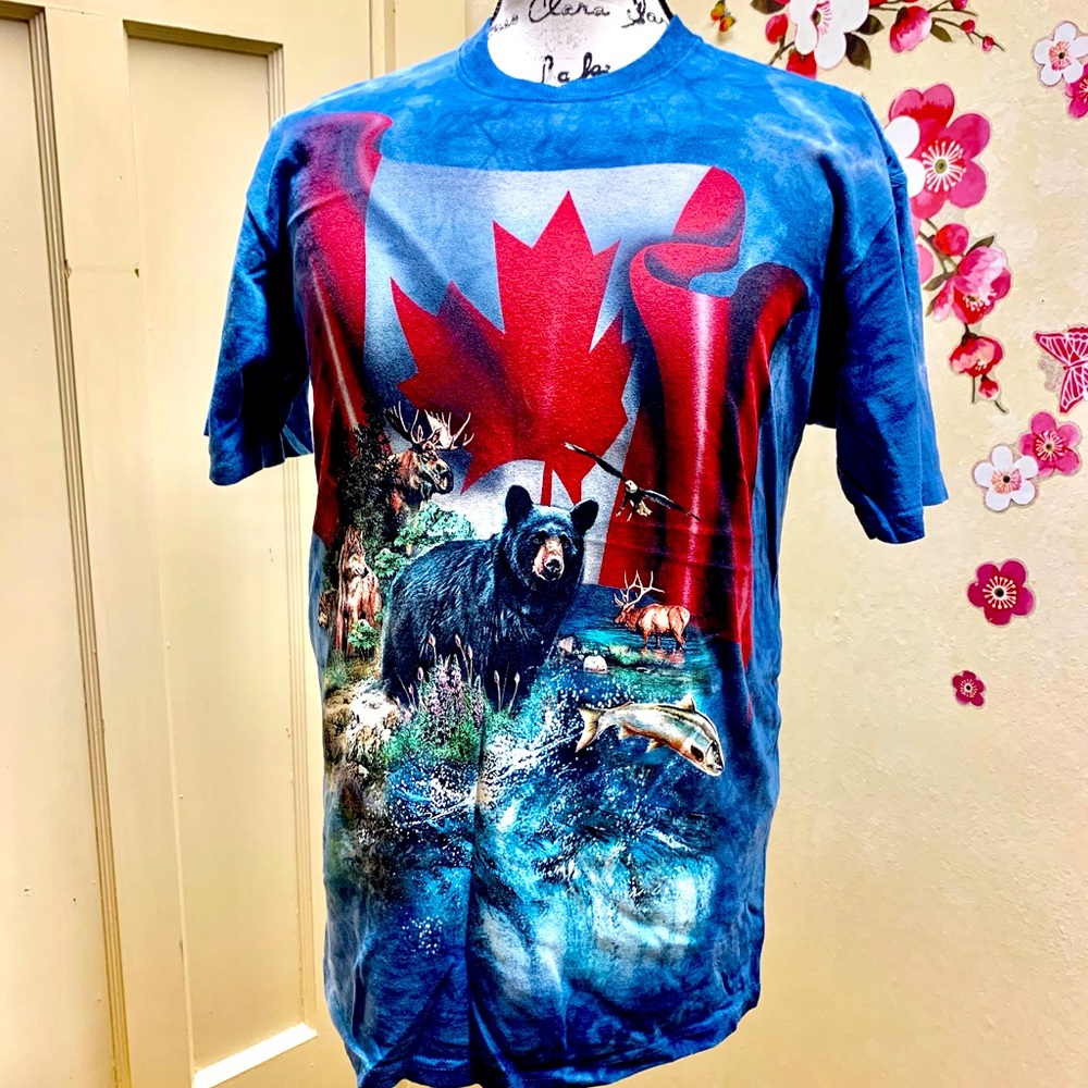 Tie Dye Shirt with wild animal painted